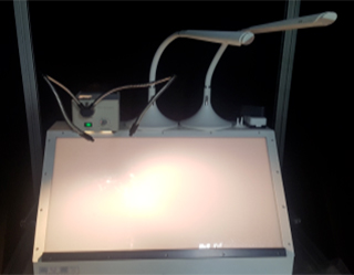 Halogen inspection table